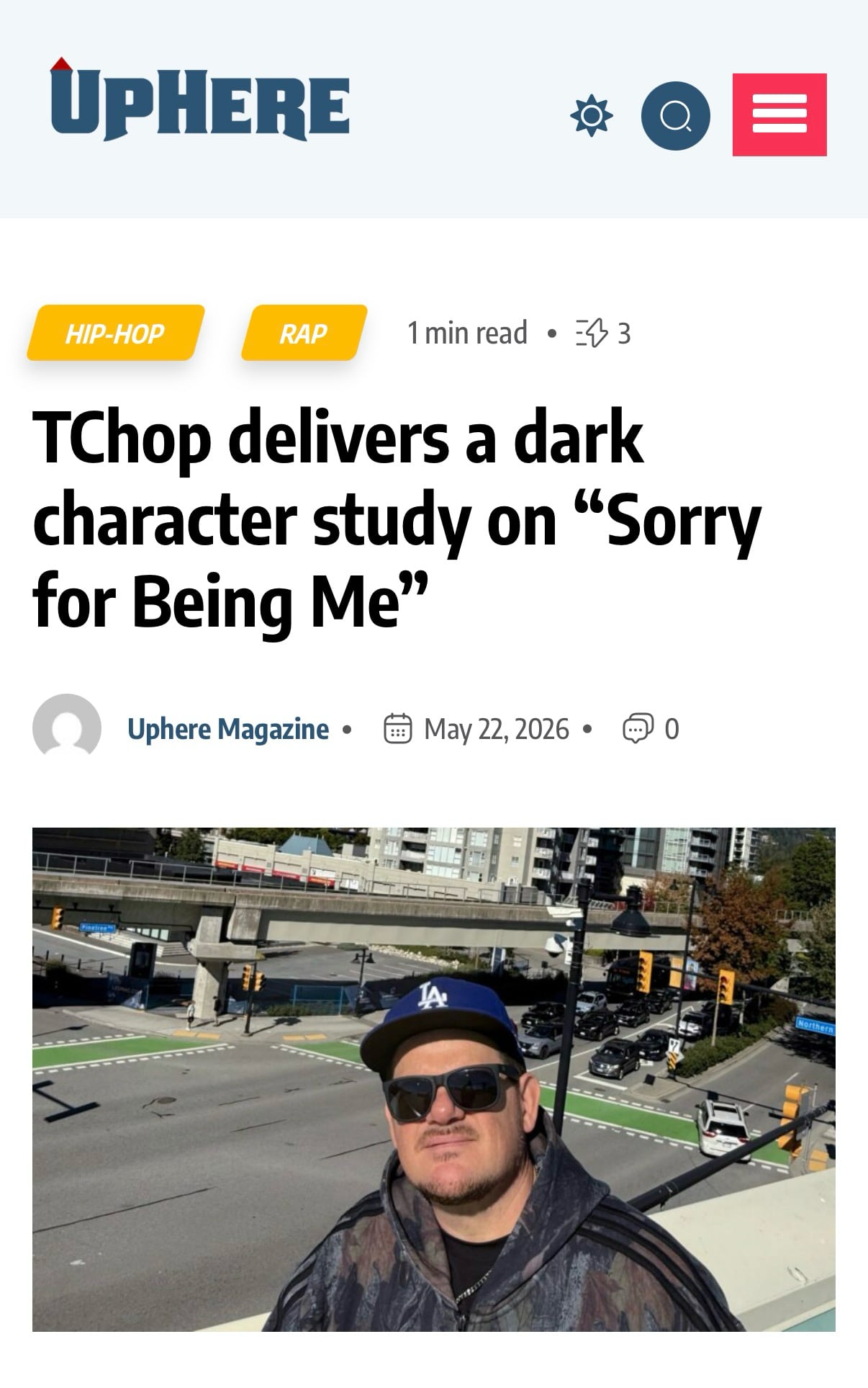 UpHere Magazine on “Sorry for Being Me”
